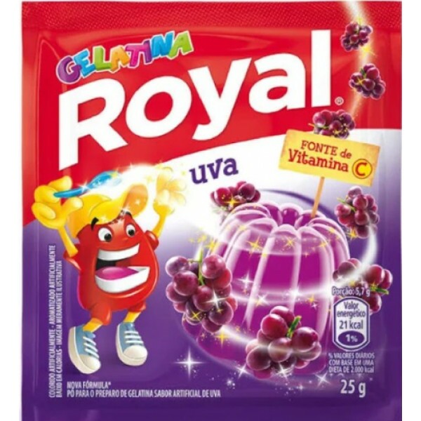 Gelatina ROYAL sabor Uva - Pacote 25g